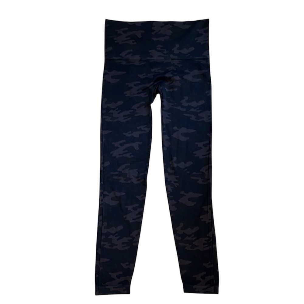 Spanx Black & Gray Camo Leggings Tights Size Large